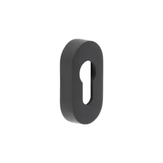 CRES403MB Frelan Hardware CRES (Oval) Euro Profile Escutcheon Black (SS316)