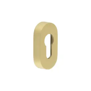 CRES403SB Frelan Hardware CRES (Oval) Euro Profile Escutcheon Satin Brass (SS316)