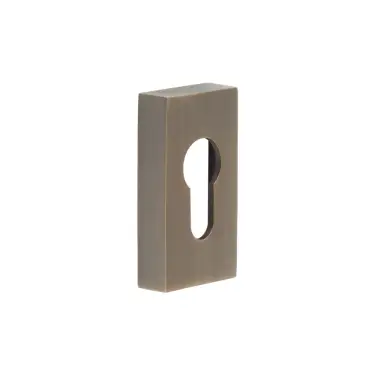 Click Here To Enlarge This Photo Of CRES404AB Frelan Hardware CRES (Rectangular) Euro Profile Escutcheon Antique Brass (SS316)