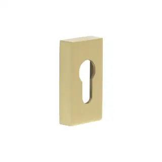 CRES404SB Frelan Hardware CRES (Rectangular) Euro Profile Escutcheon Satin Brass (SS316)