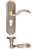 FB051EPFB - Zoo Hardware Fulton & Bray 'Winchester' Lever Euro Profile Lock (47.5mm c/c) Handles (180 x 48mm) Florentine Bronze