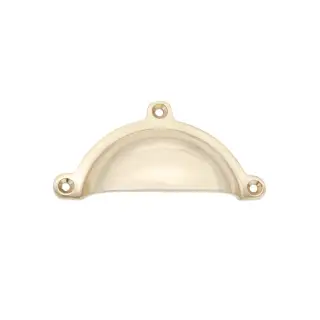 SB2345PB - Spira Brass Cottage Cup Pull - Polished Brass