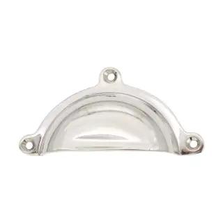 SB2345PN - Spira Brass Cottage Cup Pull - Polished Nickel