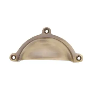 SB2345ANT - Spira Brass Cottage Cup Pull - Antique Brass