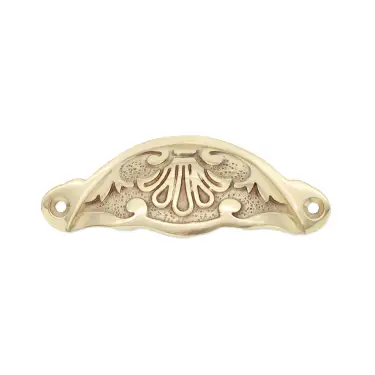 Click Here To Enlarge This Photo Of SB2346PB - Spira Brass Floral Cup Pull - Polished Brass