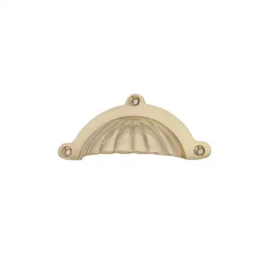 Click Here To Enlarge This Photo Of SB2347PB - Spira Brass Shell Cup Pull - Polished Brass