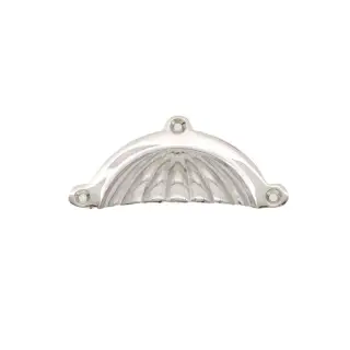 SB2347PN - Spira Brass Shell Cup Pull - Polished Nickel