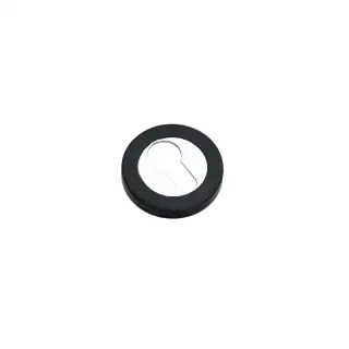 SB3104BLK/PC - Spira Brass Euro Profile Escutcheon - Black/Chrome