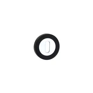 SB3105BLK/PC - Spira Brass Oval Standard Escutcheon - Black/Chrome