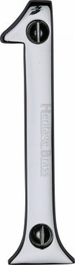 Click Here To Enlarge This Photo Of C1560 1-PC Heritage Brass Numeral 1 Face Fix 76mm (3") Polished Chrome Finish