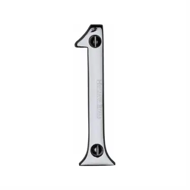 Click Here To Enlarge This Photo Of C1560 1-PC Heritage Brass Numeral 1 Face Fix 76mm (3") Polished Chrome Finish