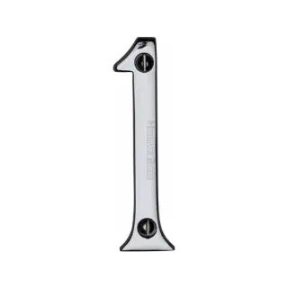 C1560 1-PC Heritage Brass Numeral 1 Face Fix 76mm (3") Polished Chrome Finish