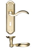 FB051SBPB - Zoo Hardware Fulton & Bray 'Winchester' Lever Lock (57mm c/c) Handles (180 x 48mm) Satin/Polished Brass