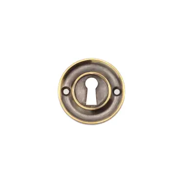 Click Here To Enlarge This Photo Of SB3118AB - Spira Brass Slimline Standard Escutcheon - Aged Brass