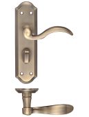 FB053FB - Zoo Hardware Fulton & Bray 'Winchester' Lever Bathroom (57mm c/c) Handles (180 x 48mm) Florentine Bronze