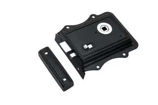SB7111BLK/PC - Spira Brass Iron Rim Lock Olde - Black/Chrome