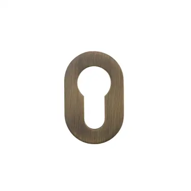 Click Here To Enlarge This Photo Of RT001-MINI-AB - Zoo Hardware Rosso Tecnica 'Mini' Euro Profile Escutcheons (Pair)  - Antique Brass