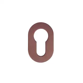 RT001-MINI-PVDBZ - Zoo Hardware Rosso Tecnica 'Mini' Euro Profile Escutcheons (Pair)  - PVD Satin Bronze