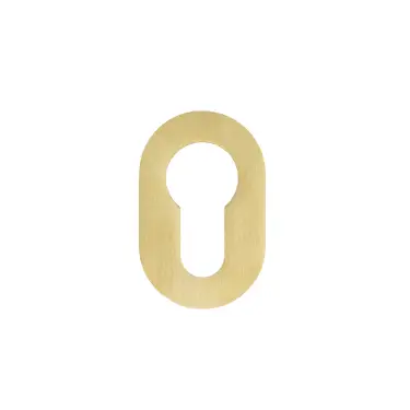 Click Here To Enlarge This Photo Of RT001-MINI-PVDSB - Zoo Hardware Rosso Tecnica 'Mini' Euro Profile Escutcheons (Pair)  - PVD Satin Brass