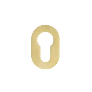 RT001-MINI-PVDSB - Zoo Hardware Rosso Tecnica 'Mini' Euro Profile Escutcheons (Pair)  - PVD Satin Brass