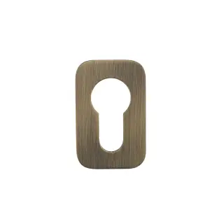 RT001-MINISQ-AB - Zoo Hardware Rosso Tecnica 'Mini' Squircle Euro Profile Escutcheons (Pair)  - Antique Brass
