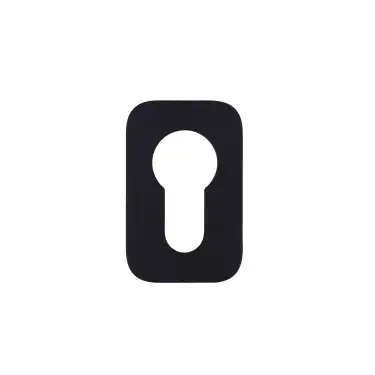 Click Here To Enlarge This Photo Of RT001-MINISQ-PCB - Zoo Hardware Rosso Tecnica 'Mini' Squircle Euro Profile Escutcheons (Pair)  - Powder Coat Black