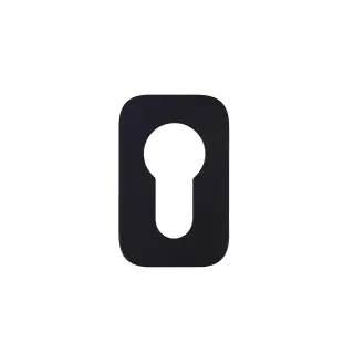 RT001-MINISQ-PCB - Zoo Hardware Rosso Tecnica 'Mini' Squircle Euro Profile Escutcheons (Pair)  - Powder Coat Black