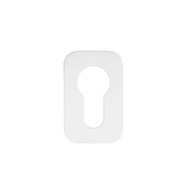Click Here To Enlarge This Photo Of RT001-MINISQ-PCW - Zoo Hardware Rosso Tecnica 'Mini' Squircle Euro Profile Escutcheons (Pair)  - Powder Coat White