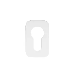 RT001-MINISQ-PCW - Zoo Hardware Rosso Tecnica 'Mini' Squircle Euro Profile Escutcheons (Pair)  - Powder Coat White