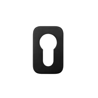 RT001-MINISQ-PVDBLK - Zoo Hardware Rosso Tecnica 'Mini' Squircle Euro Profile Escutcheons (Pair)  - PVD Black
