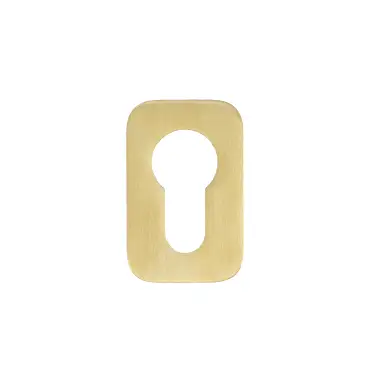 Click Here To Enlarge This Photo Of RT001-MINISQ-PVDSB - Zoo Hardware Rosso Tecnica 'Mini' Squircle Euro Profile Escutcheons (Pair)  - PVD Satin Brass