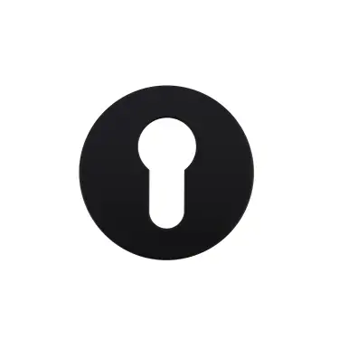 Click Here To Enlarge This Photo Of RT001-SLIM-PCB - Zoo Hardware Rosso Tecnica Slim 4mm Euro Profile Escutcheons (Pair) - Powder Coat Black