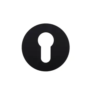 RT001-SLIM-PCB - Zoo Hardware Rosso Tecnica Slim 4mm Euro Profile Escutcheons (Pair) - Powder Coat Black