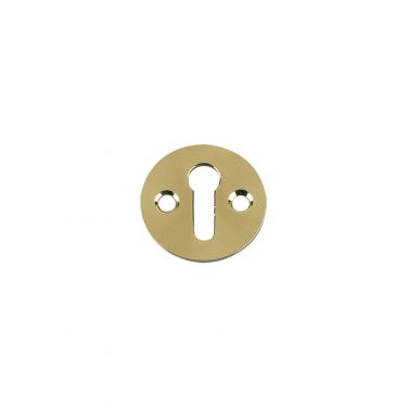 Click Here To Enlarge This Photo Of FB10 - Zoo Hardware Fulton & Bray Standard Key Profile Victorian Escutcheon 32mm dia. Polished Brass