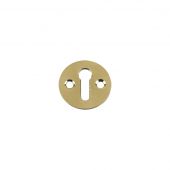 FB10 - Zoo Hardware Fulton & Bray Standard Key Profile Victorian Escutcheon 32mm dia. Polished Brass