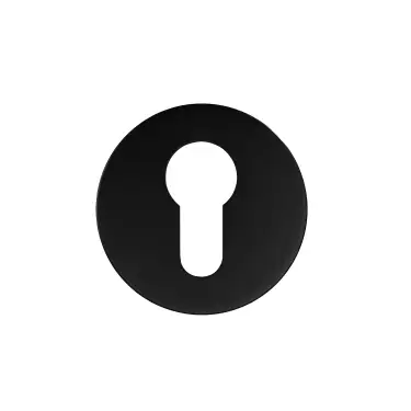 Click Here To Enlarge This Photo Of RT001-SLIM-PVDBLK - Zoo Hardware Rosso Tecnica Slim 4mm Euro Profile Escutcheons (Pair) - PVD Black