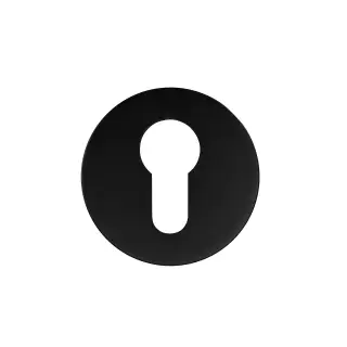 RT001-SLIM-PVDBLK - Zoo Hardware Rosso Tecnica Slim 4mm Euro Profile Escutcheons (Pair) - PVD Black