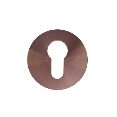 Click Here To Enlarge This Photo Of RT001-SLIM-PVDBZ - Zoo Hardware Rosso Tecnica Slim 4mm Euro Profile Escutcheons (Pair) - PVD Satin Bronze