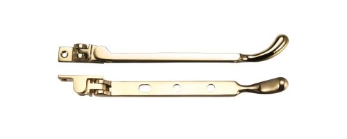 Click Here To Enlarge This Photo Of FB100 - Zoo Hardware Fulton & Bray Bulb End Casement Stay 8" Polished Brass