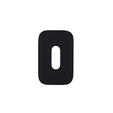 Click Here To Enlarge This Photo Of RT002-MINISQ-PCB - Zoo Hardware Rosso Tecnica 'Mini' Squircle Standard Profile Escutcheons (Pair) - Powder Coat Black