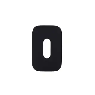 RT002-MINISQ-PCB - Zoo Hardware Rosso Tecnica 'Mini' Squircle Standard Profile Escutcheons (Pair) - Powder Coat Black