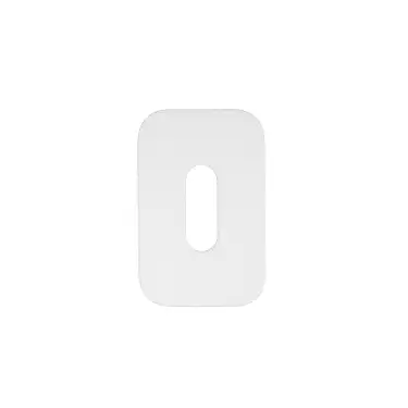 Click Here To Enlarge This Photo Of RT002-MINISQ-PCW - Zoo Hardware Rosso Tecnica 'Mini' Squircle Standard Profile Escutcheons (Pair) - Powder Coat White