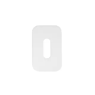 RT002-MINISQ-PCW - Zoo Hardware Rosso Tecnica 'Mini' Squircle Standard Profile Escutcheons (Pair) - Powder Coat White