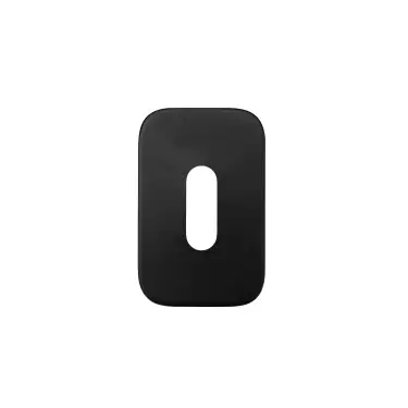 Click Here To Enlarge This Photo Of RT002-MINISQ-PVDBLK - Zoo Hardware Rosso Tecnica 'Mini' Squircle Standard Profile Escutcheons (Pair) - PVD Black
