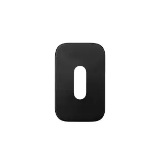 RT002-MINISQ-PVDBLK - Zoo Hardware Rosso Tecnica 'Mini' Squircle Standard Profile Escutcheons (Pair) - PVD Black