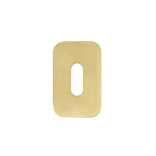 RT002-MINISQ-PVDSB - Zoo Hardware Rosso Tecnica 'Mini' Squircle Standard Profile Escutcheons (Pair) - PVD Satin Brass