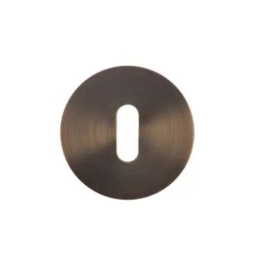 Click Here To Enlarge This Photo Of RT002-SLIM-AB - Zoo Hardware Rosso Tecnica Slim 4mm Standard Profile Escutcheons (Pair) - Antique Brass