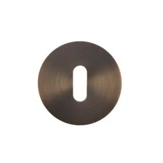 RT002-SLIM-AB - Zoo Hardware Rosso Tecnica Slim 4mm Standard Profile Escutcheons (Pair) - Antique Brass