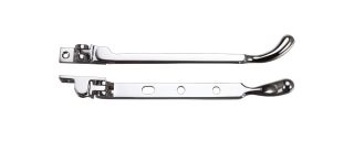 FB100CP - Zoo Hardware Fulton & Bray Bulb End Casement Stay 8" Polished Chrome