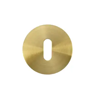 RT002-SLIM-PVDSB - Zoo Hardware Rosso Tecnica Slim 4mm Standard Profile Escutcheons (Pair) - PVD Satin Brass